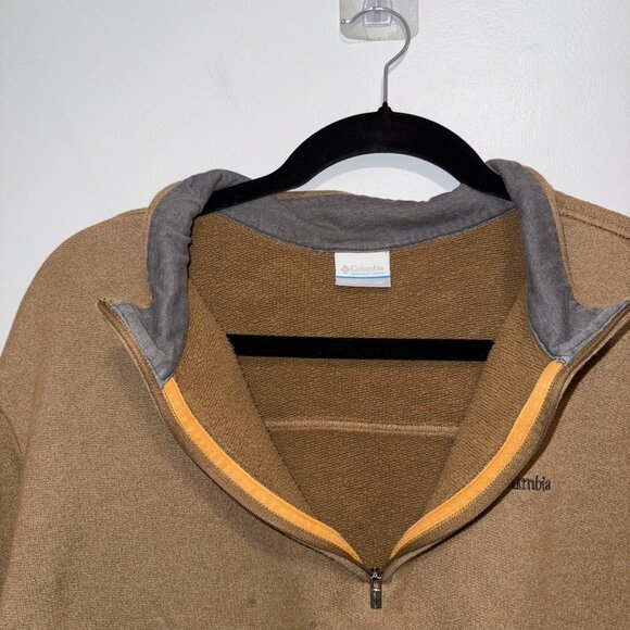 Columbia Mens Tan Quarter-Zip Fleece Pullover Size 4XL - Picture 7 of 7